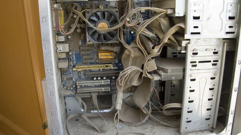 Dusty Computer Cabinet