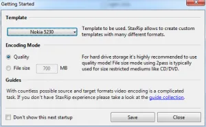 StaxRip Welcome Screen
